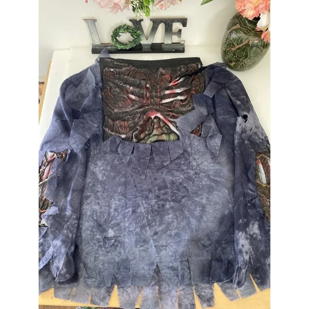 Costume Rotten‎ Walking Corpse Zombie Top Gloves Costume Kids Size M 8-10 NWOT
